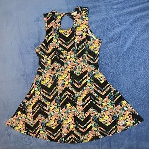 Xhilaration Floral Skater Dress Size XL